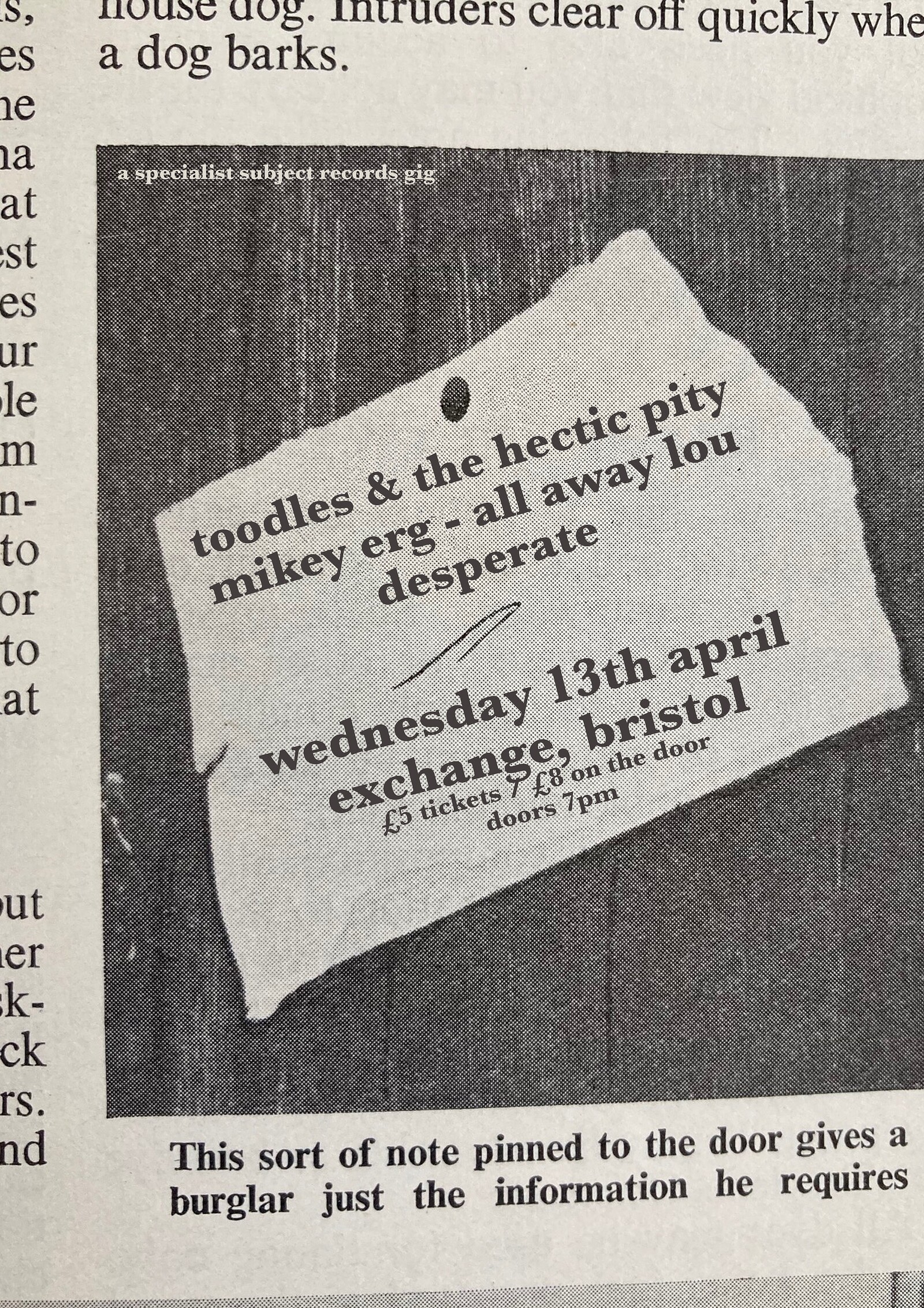 Toodles & The Hectic Pity at Exchange