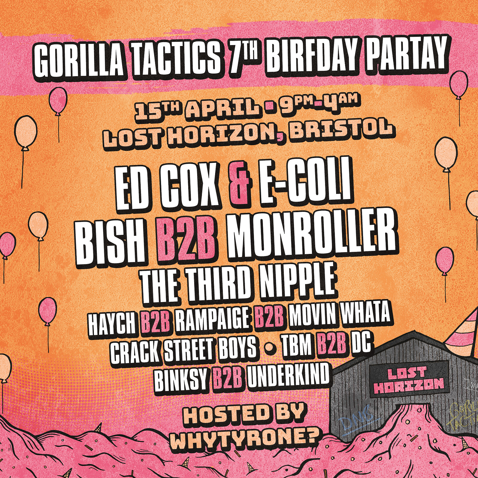 GORILLA TACTICS 7TH BIRFDAY PARTAY at Lost Horizon