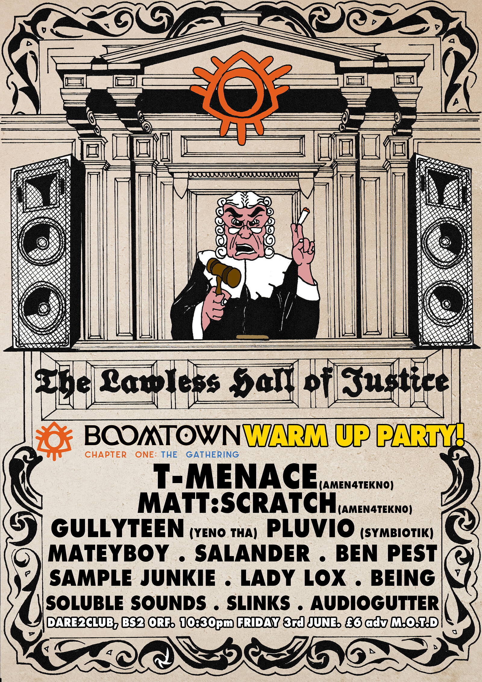 The Lawless Hall of Justice Boomtown '22 Pre-Party at Dare to Club