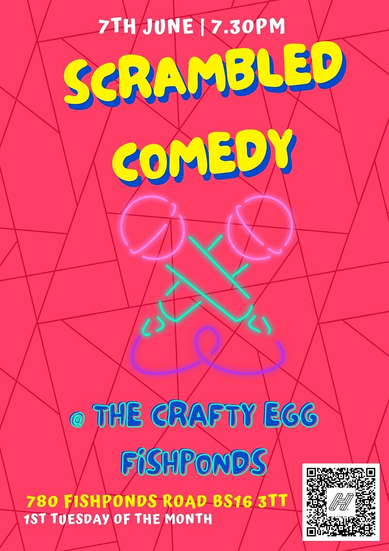 Scrambled Comedy at The Crafty Egg FISHPONDS