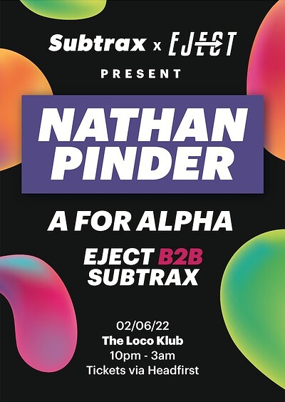Subtrax x Eject: Nathan Pinder, A for Alpha + at Loco Klub