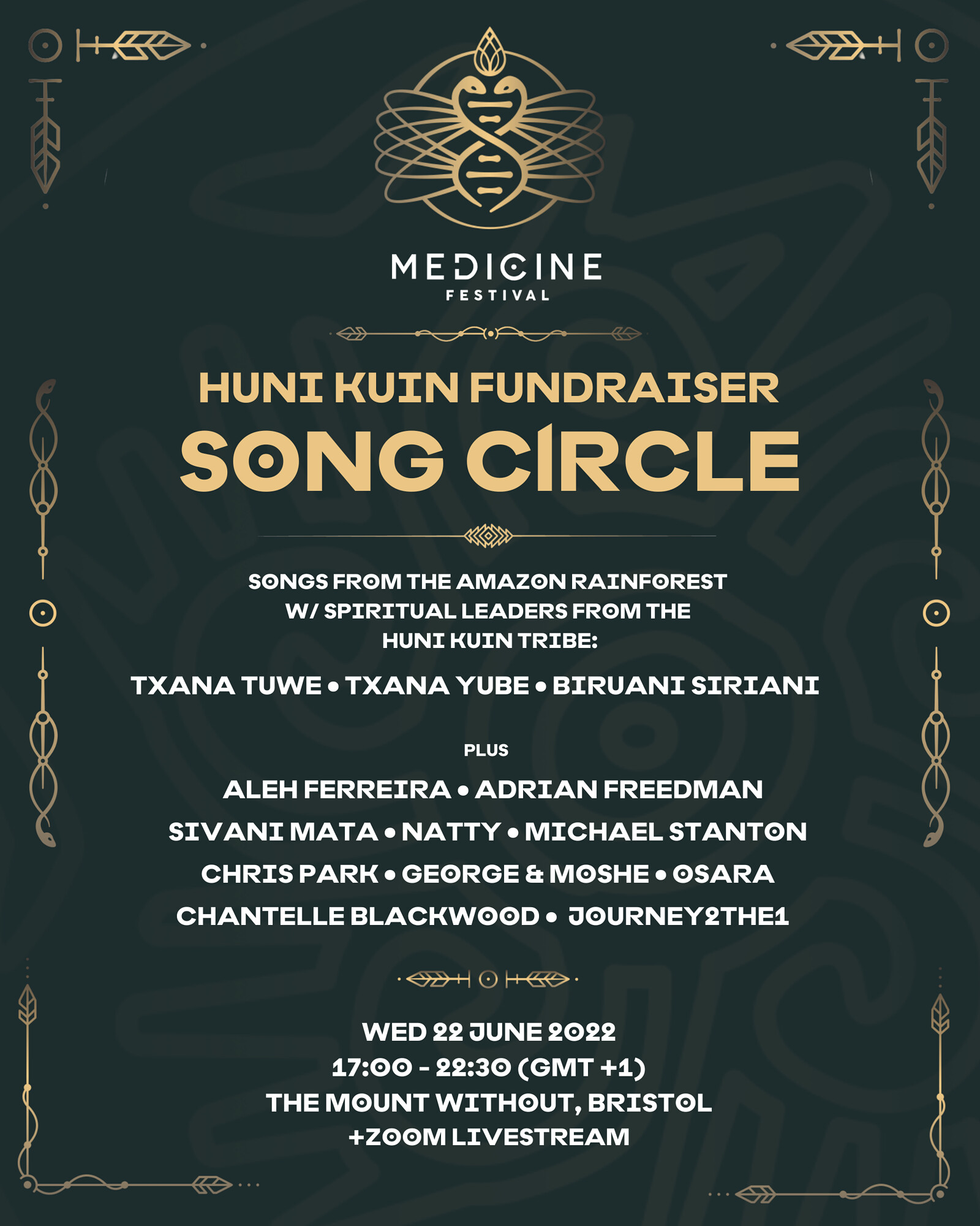Medicine | Huni Kuin Fundraiser & Song Circle at The Mount Without