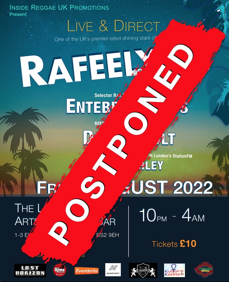 *POSTPONED* Reggae Night with Rafeelya & Friends at Lost Horizon