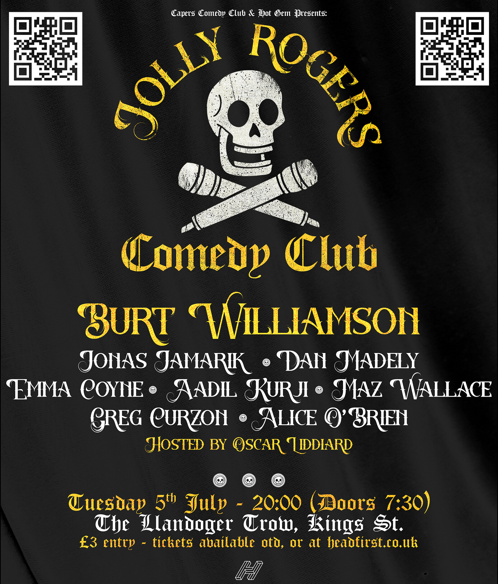 Jolly Rogers Comedy Club - Burt Williamson at Llandoger Trow