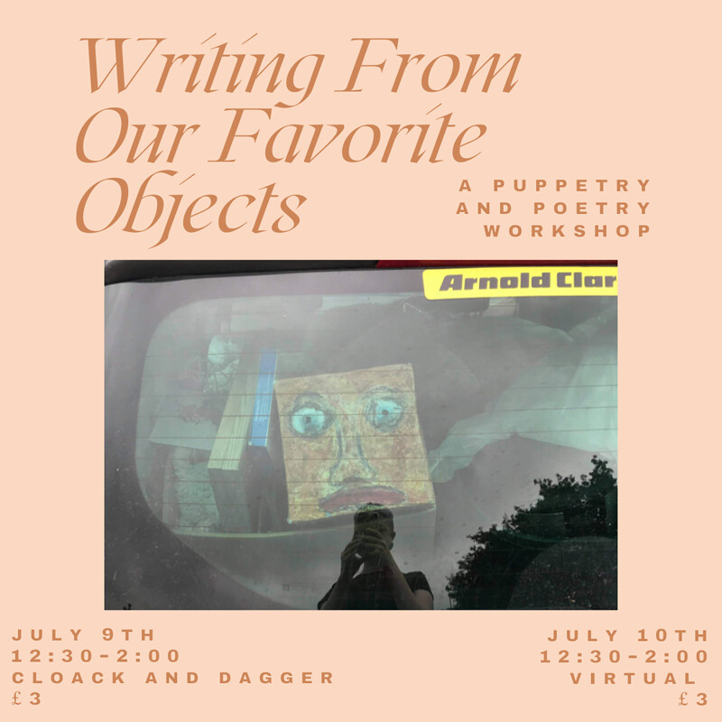 MANIC WORKSHOP: Writing From Our Favorite Objects at Online