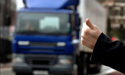 Hitch-hiking masterclass at Shell Newfoundland Road, Saint Paul's, England, BS2 9LU