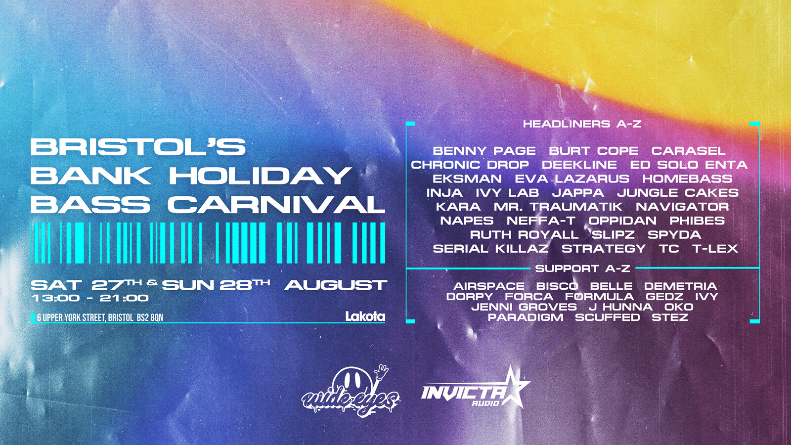 Wide Eyes x Invicta: Bank Holiday at Lakota