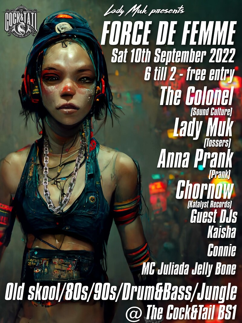 Lady Muk presents - FORCE DE FEMME at The Cock & Tail