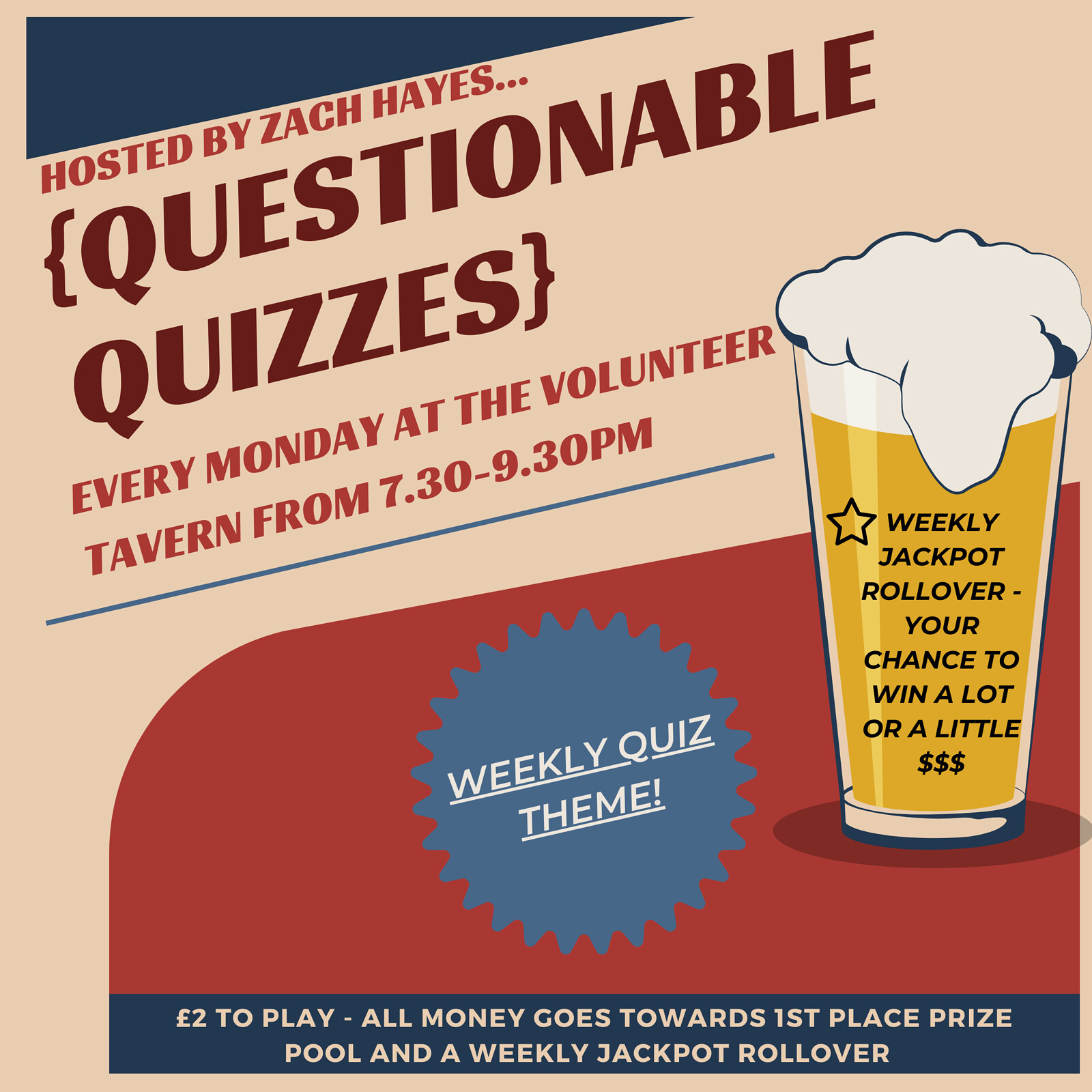 Questionable Quizzes at Volunteer Tavern
