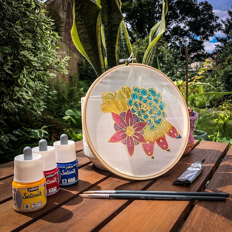 Beginner's Botanical Silk Painting at Ollie Quinn