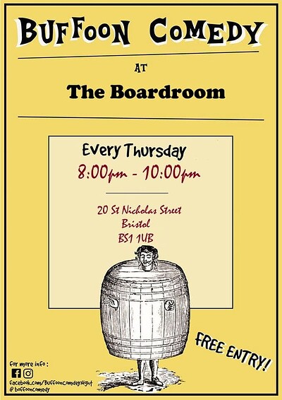 Bufoon Comedy at The Boardroom Bristol