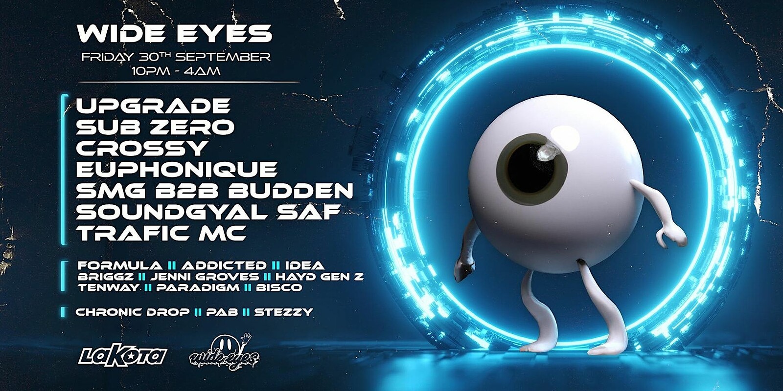 Wide Eyes Freshers' Bass Rave: Upgrade, Sub Zero, at Lakota