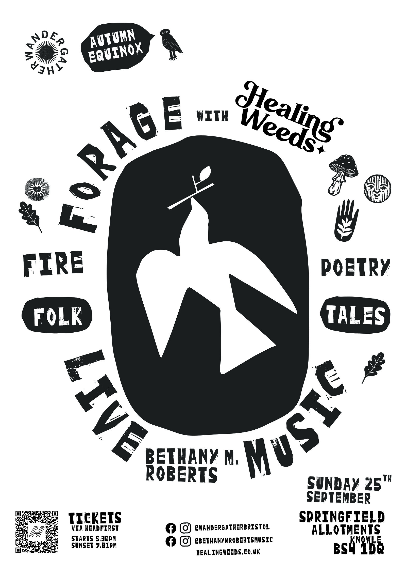 Forage and music at Springfield Allotments
