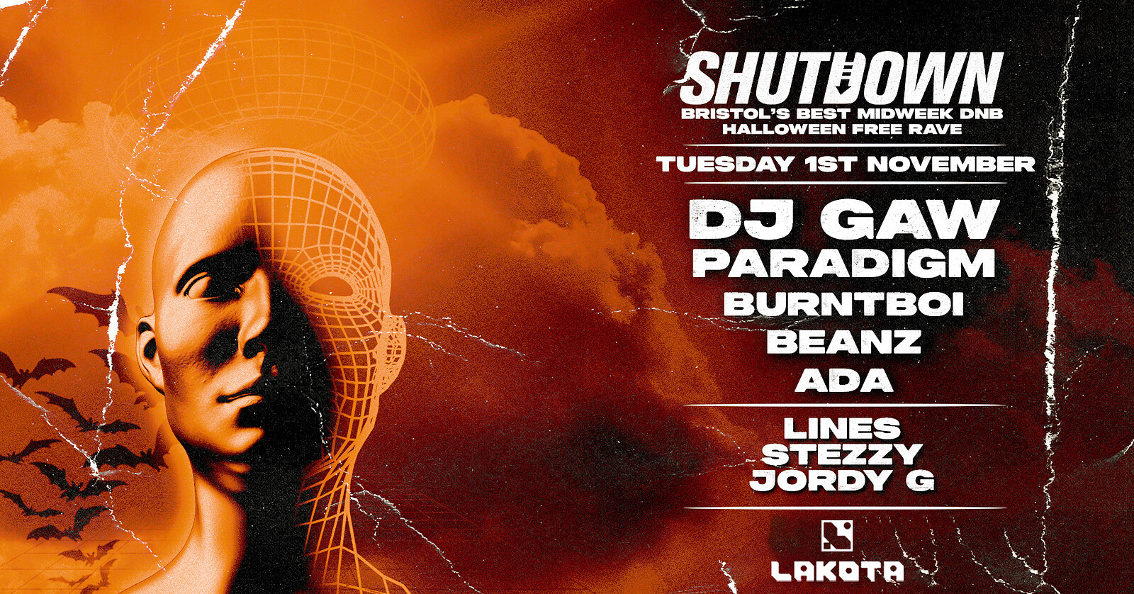 Shutdown: Free Rave w/ Gaw at Lakota
