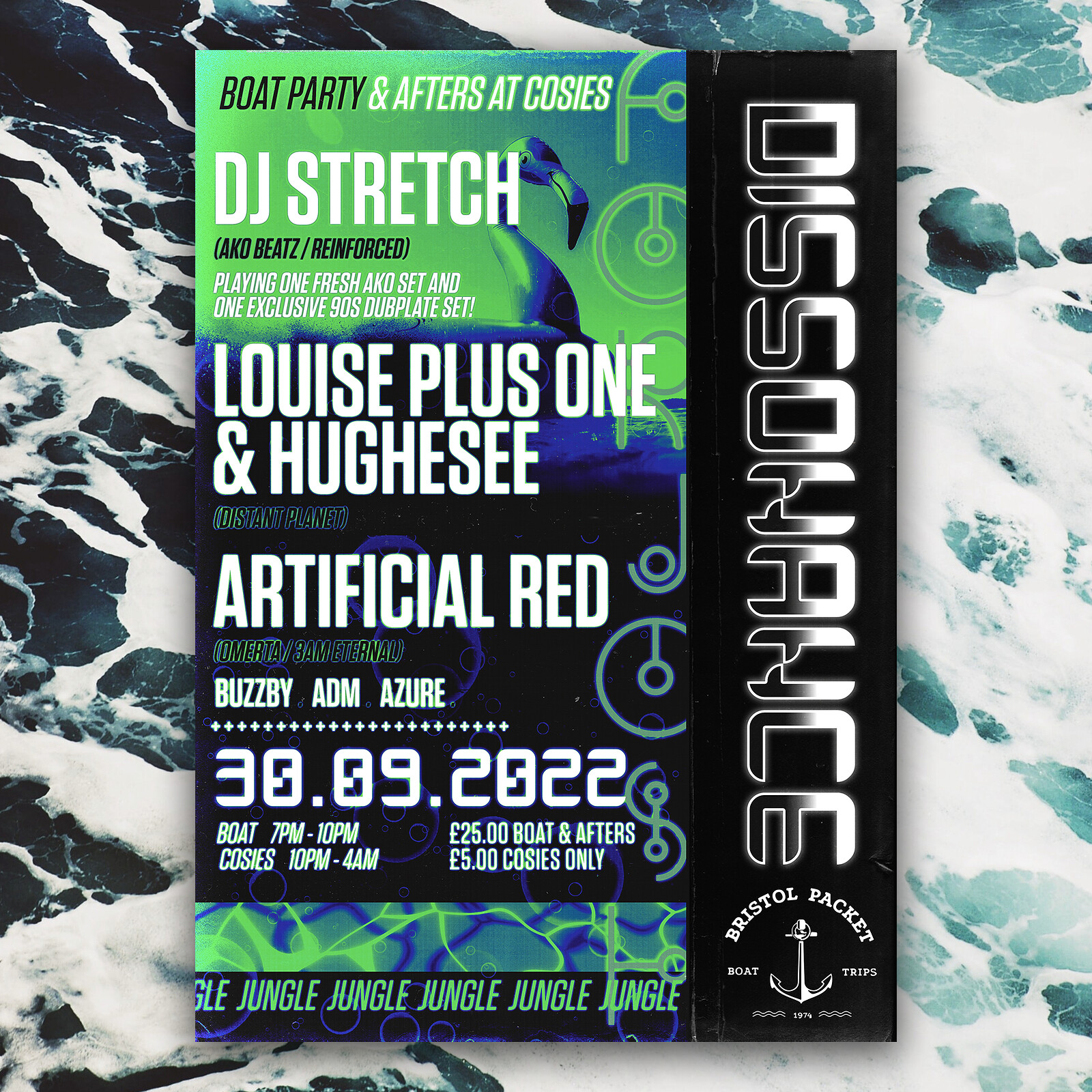 DISSONANCE BOAT PARTY at Cosies