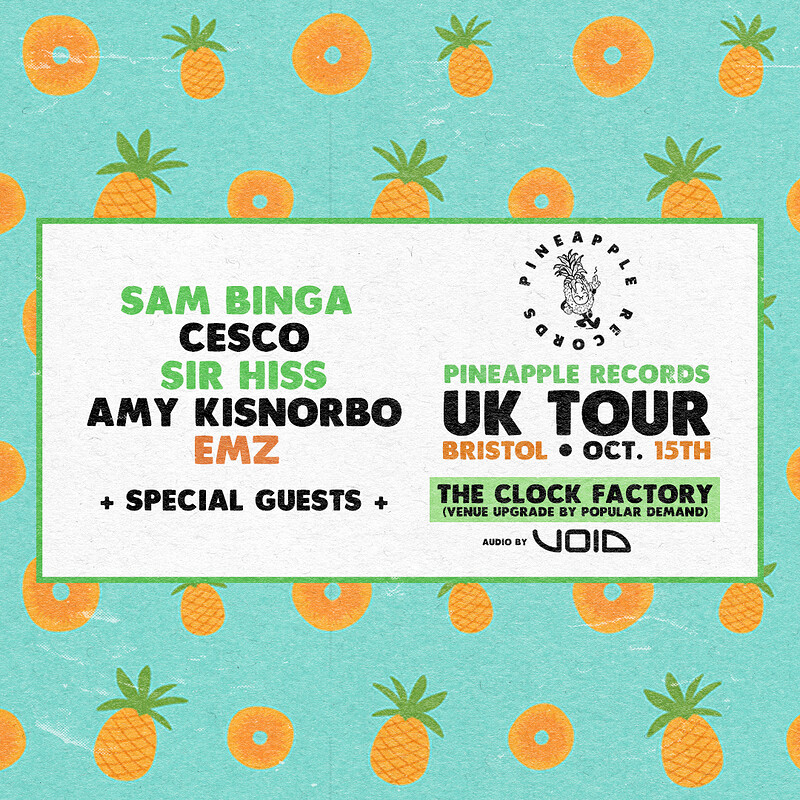 Pineapple Records Bristol - Sam Binga's Reception at The Clock Factory