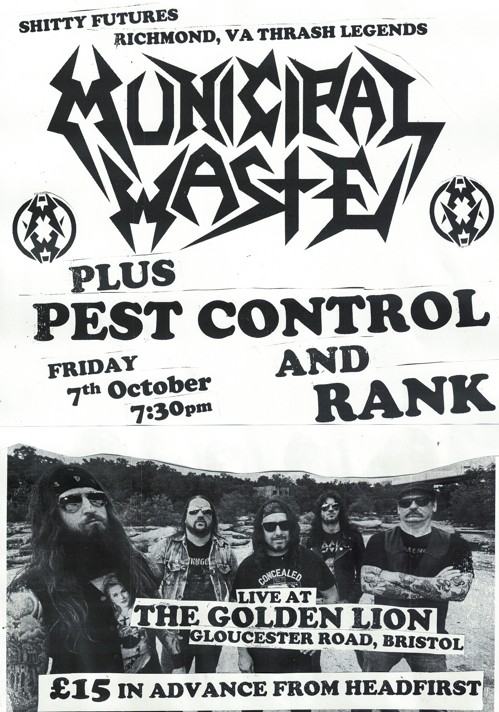 MUNICIPAL WASTE, PEST CONTROL and RANK at The Golden Lion