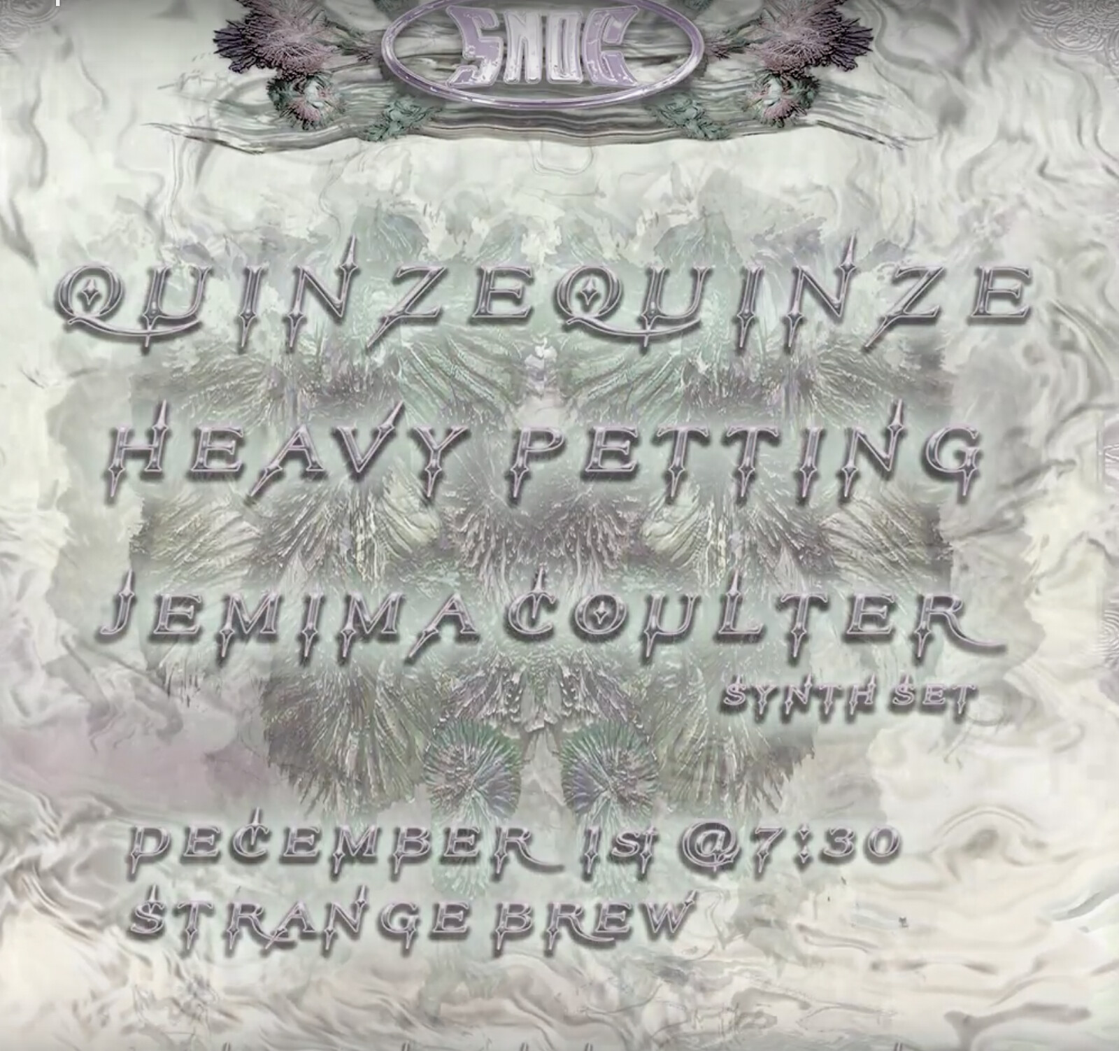 QuinzeQuinze, Heavy Petting & Jemima Coulter at Strange Brew