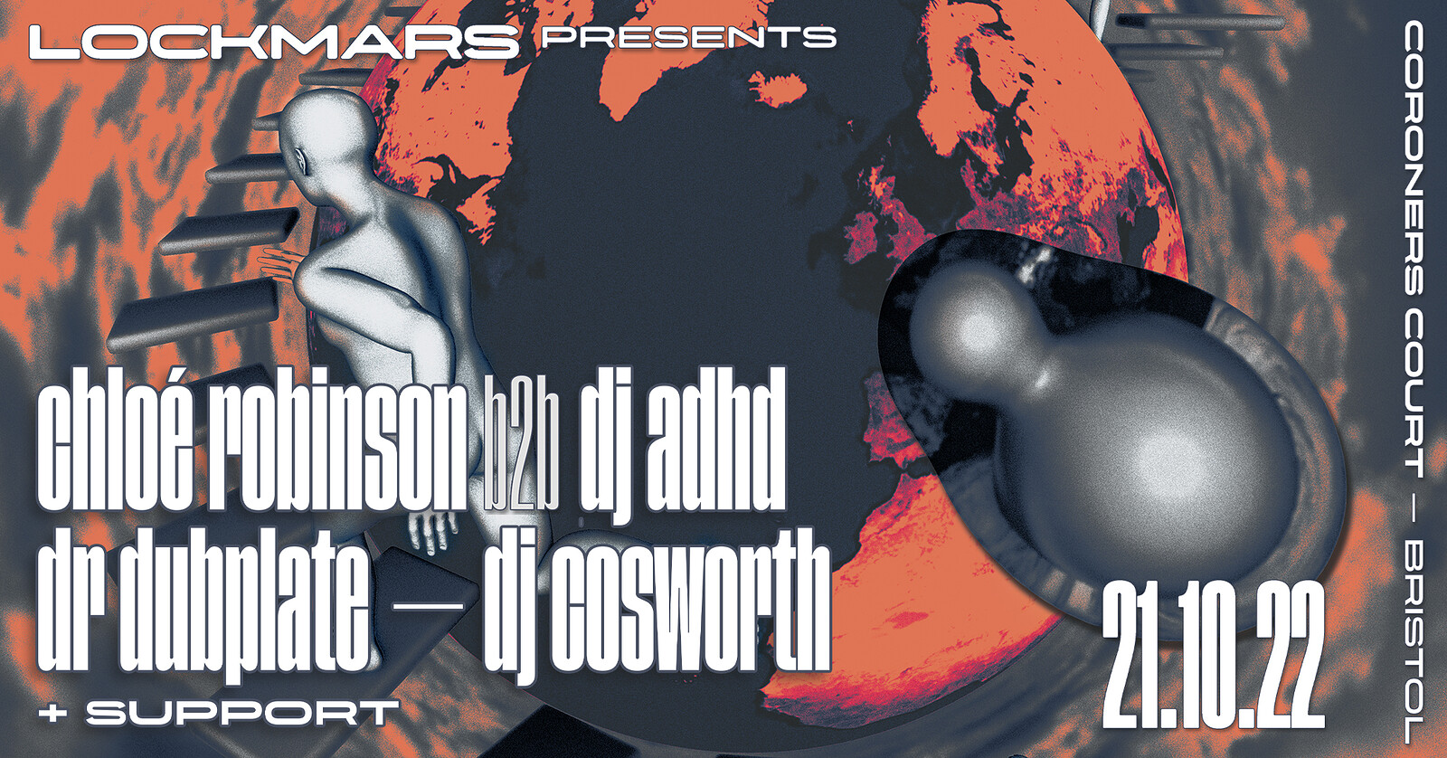Chloé Robinson, Dr. Dubplate, DJ ADHD, DJ Cosworth at The Coroner's Court