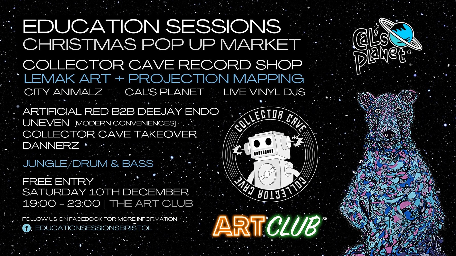 Pop Up Record Shop/Visuals/Art at Art Club