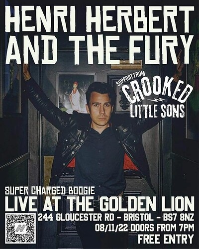Henri Herbert & The Fury at The Golden Lion