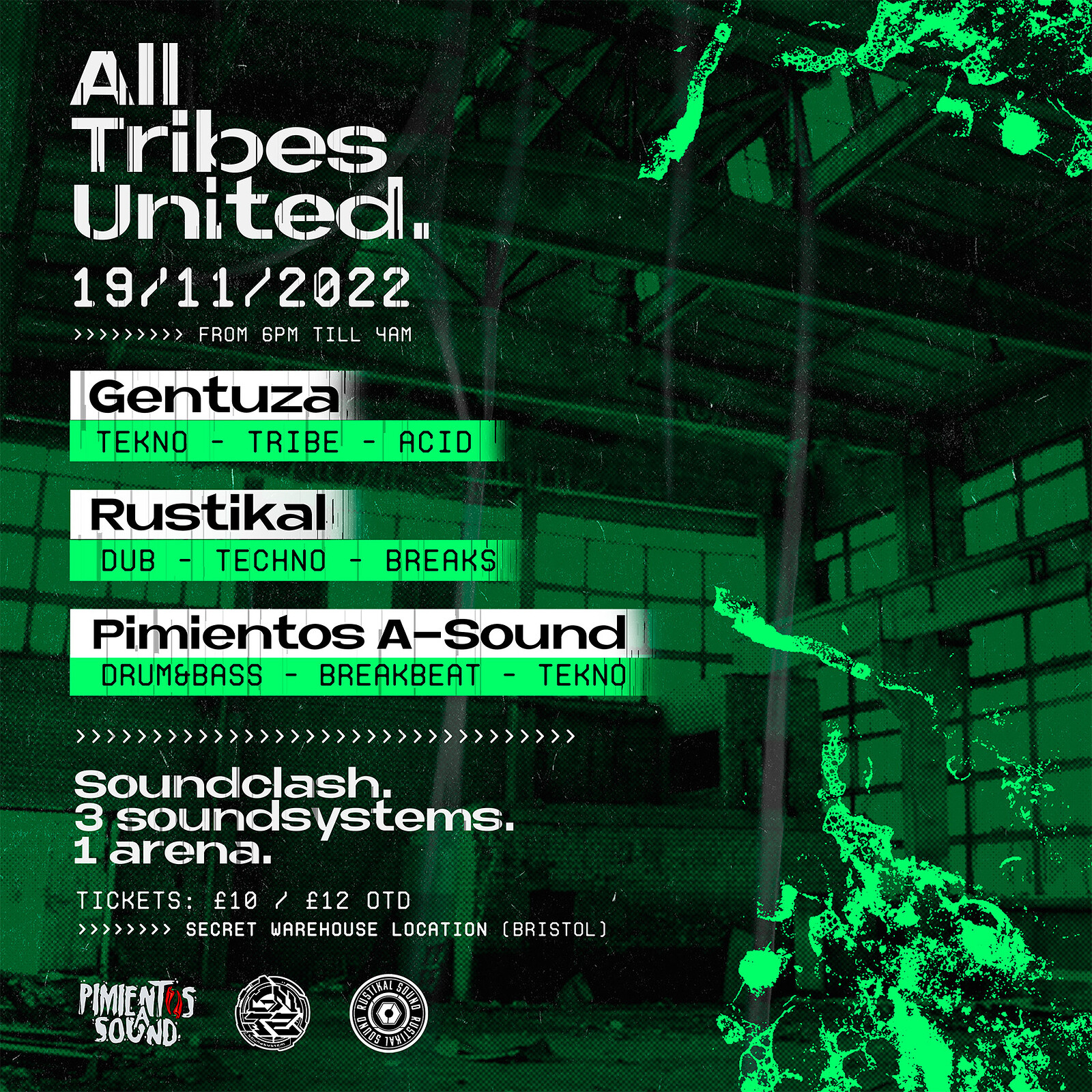 ALL TRIBES UNITED - GNTZ, Rustikal, Pimientos A'so at Secret location