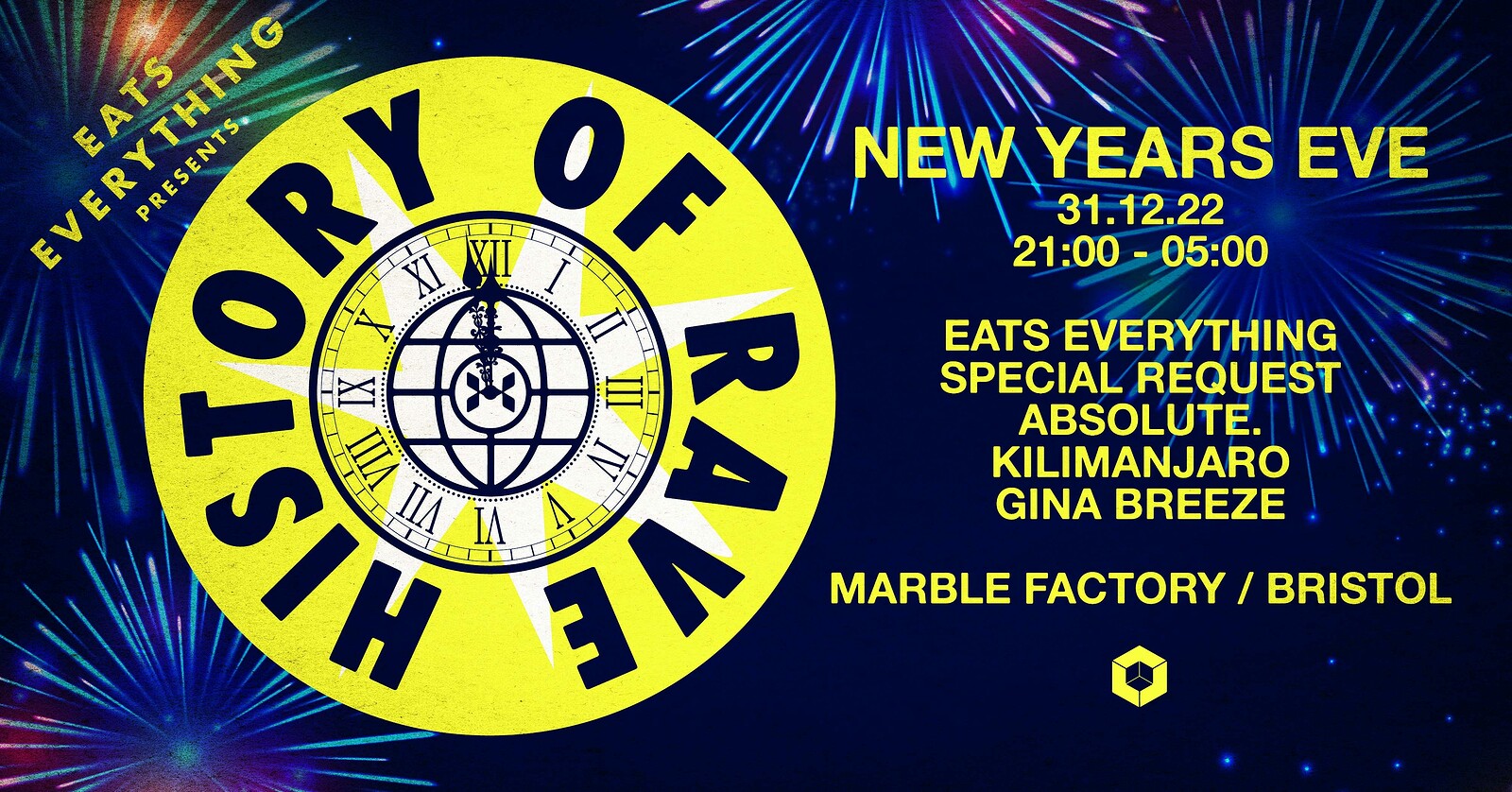 NYE Motion • Eats Everything: History of Rave at The Marble Factory
