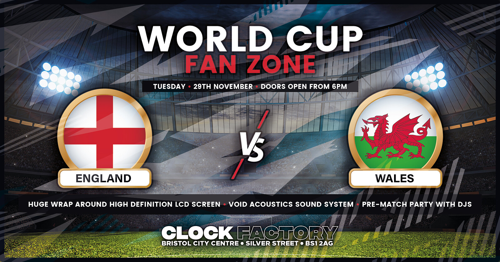 ENGLAND Vs WALES at Clock Factory