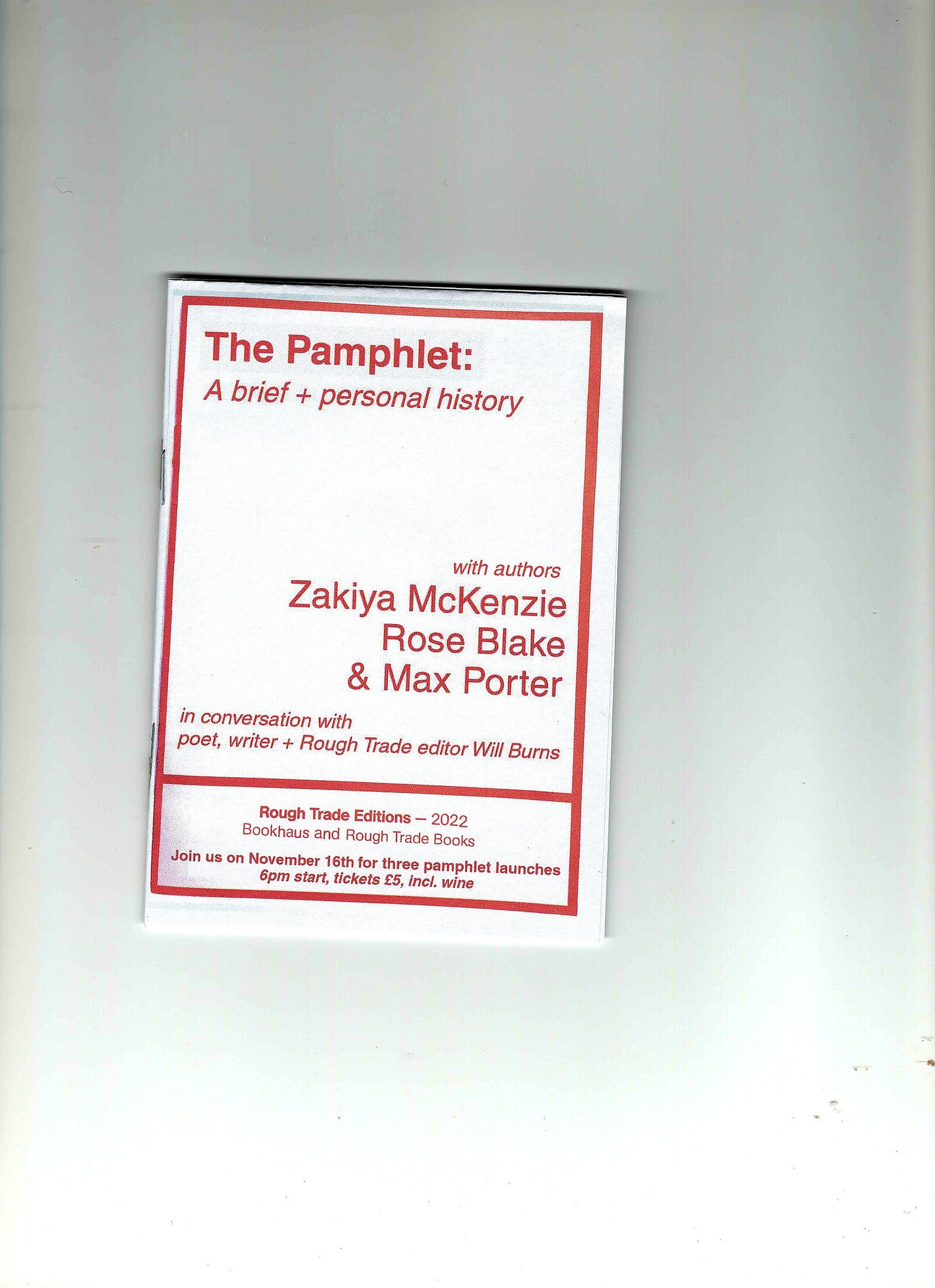 ROUGH TRADE BOOKS: 21st Century Pamphleteer at Bookhaus