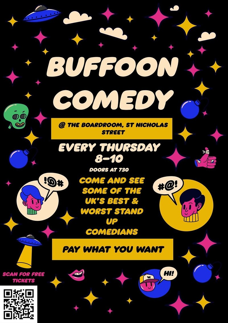 Buffoon Comedy at The Boardroom Bristol