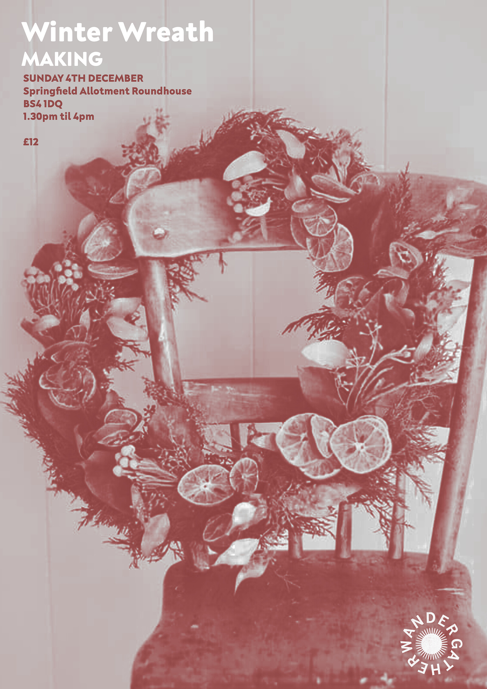 Winter wreath making and forage at Springfield Allotments