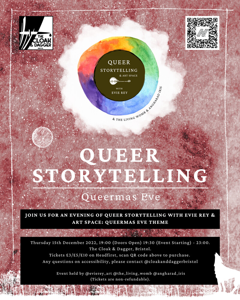 Queer Storytelling with Evie Rey: QUEERMAS EVE at The Cloak and Dagger