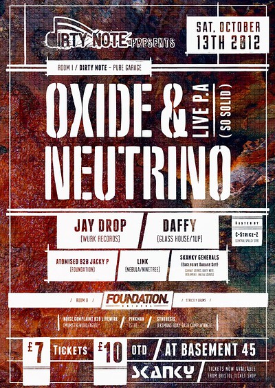Oxide & Neutrino at Basement 45