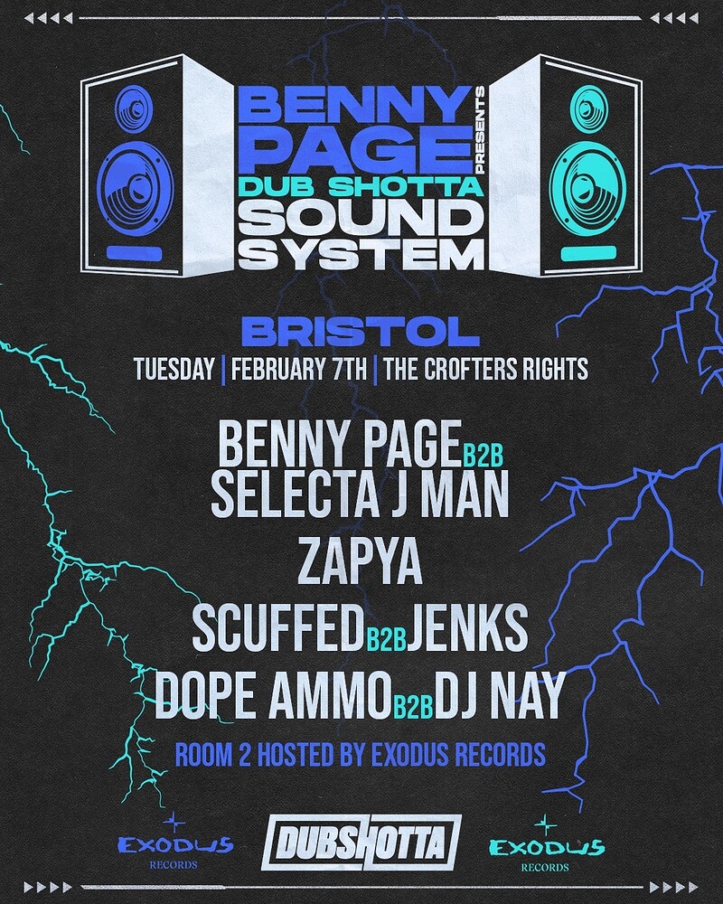 Exodus Pres: Benny Page Dub Shotta Sound System at Crofters Rights