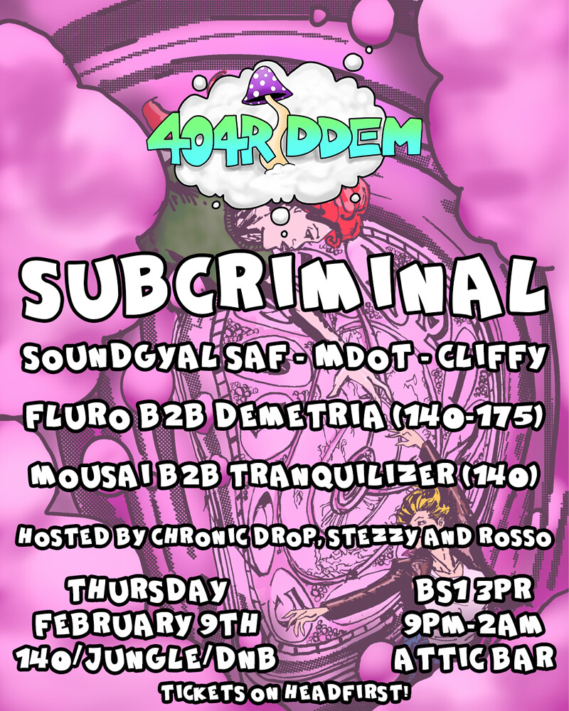 404riddem Presents Wonderland At Attic Bar at The Attic Bar