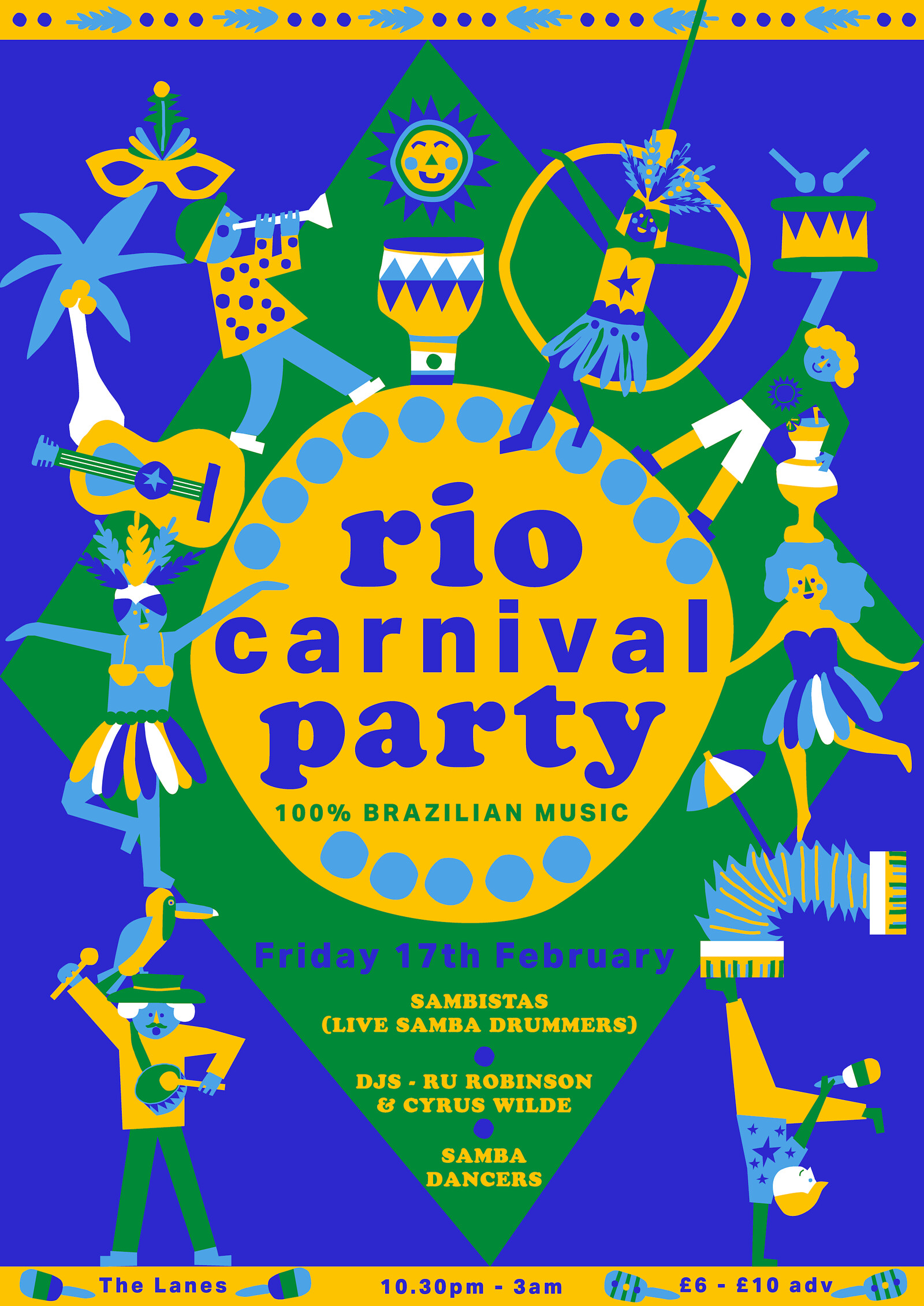 Rio Carnival Party: Samba, Dancers & DJs at The Lanes
