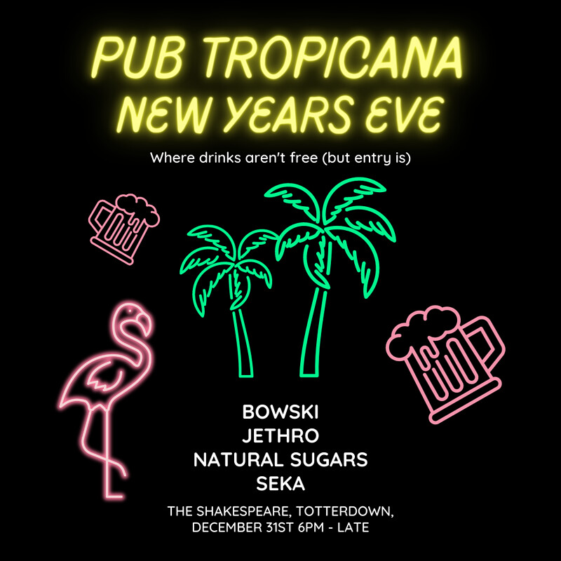 Pub Tropicana New Years Eve at Shakespeare, Totterdown