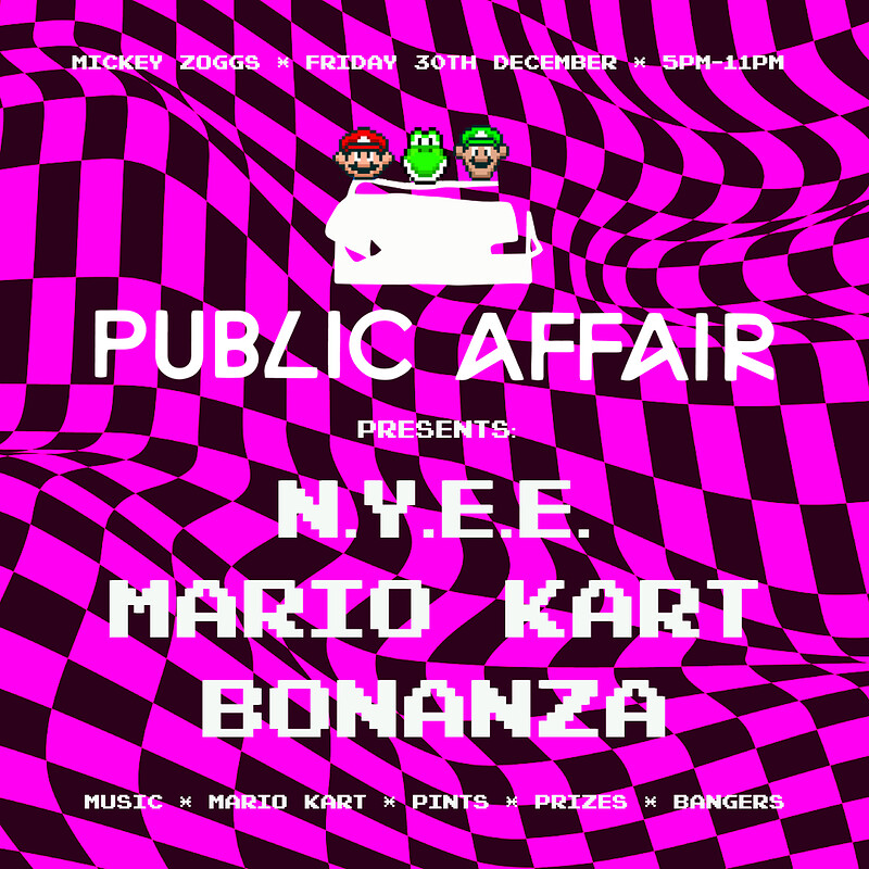 Public Affair N.Y.E.E. Mario Kart Bonanza at Mickey Zoggs
