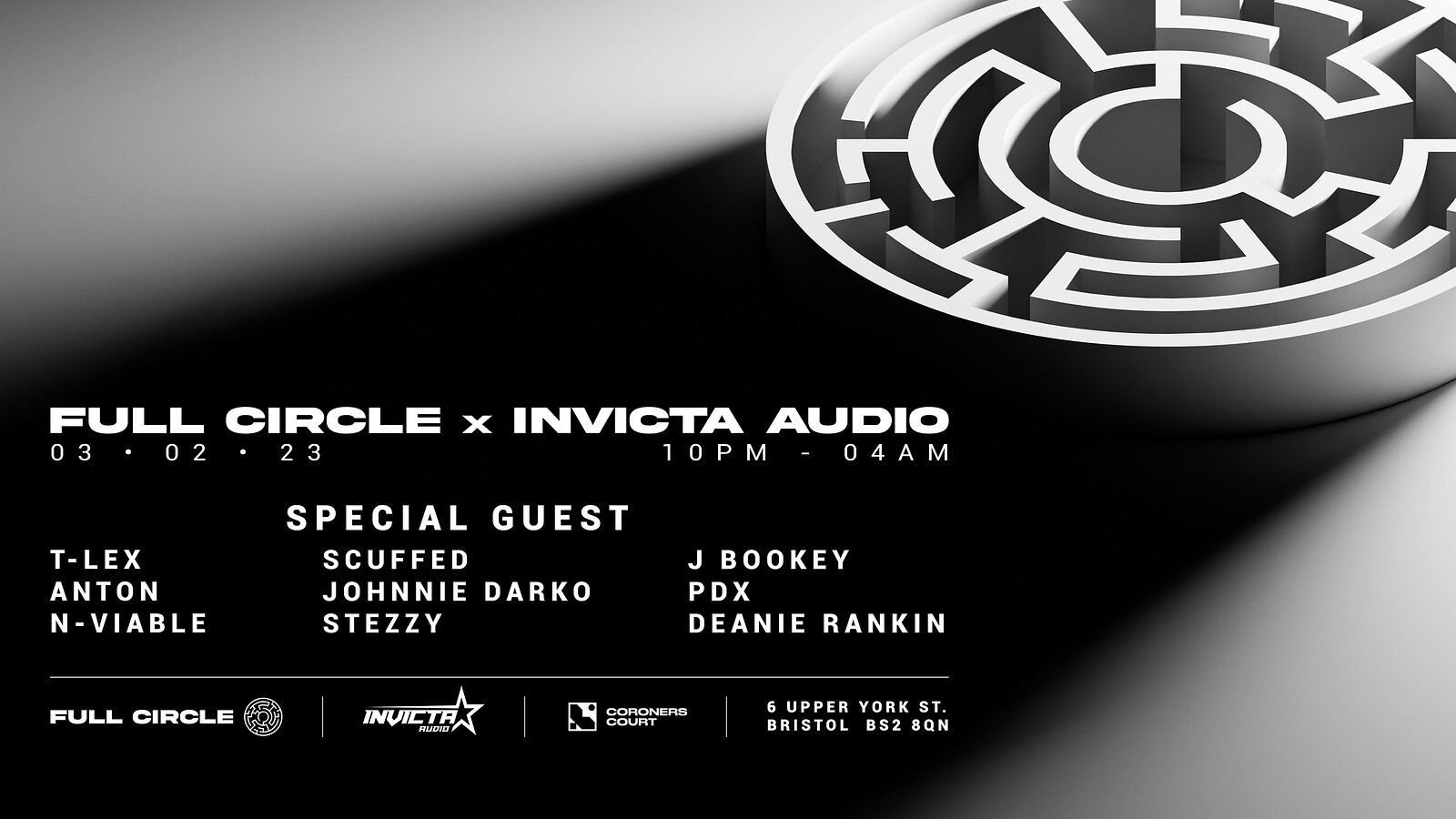 Invicta Audio x Full Circle at The Coroner's Court