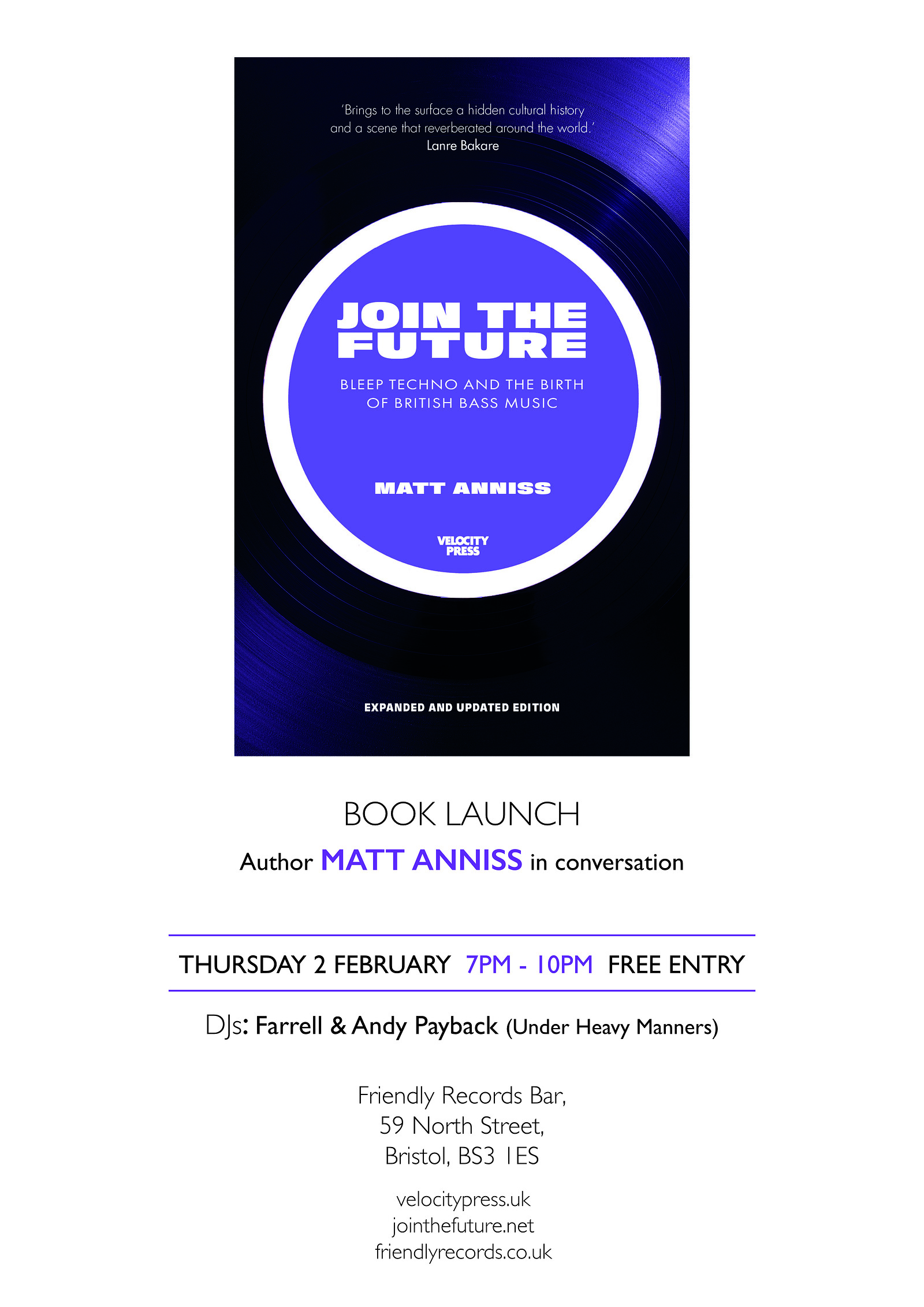 Join The Future: Q & A with author Matt Anniss at Friendly Records