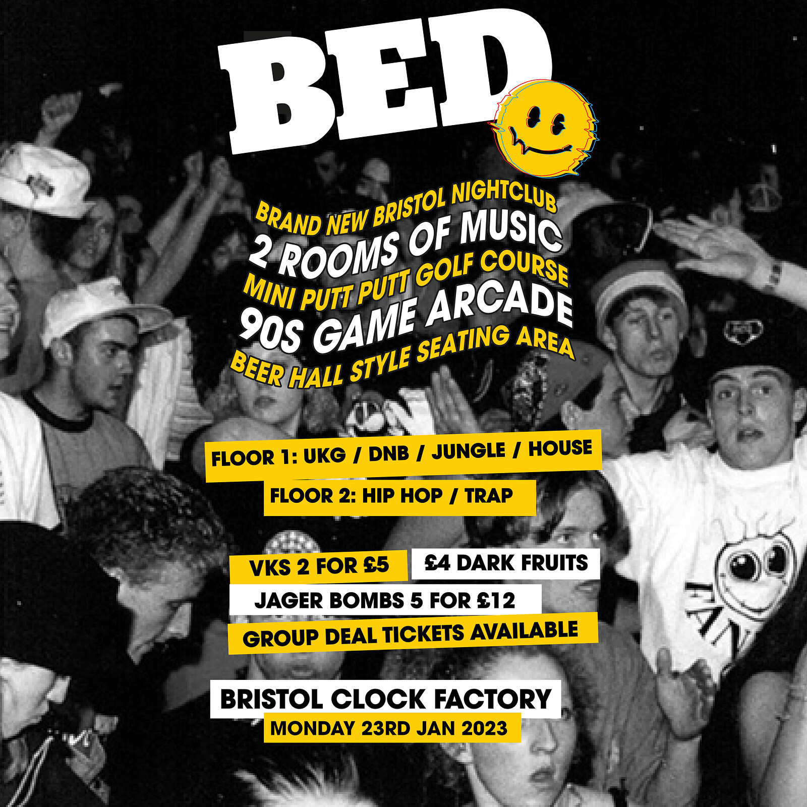 BED Mondays FREE RAVE  **Clock Factory** at The Clock Factory