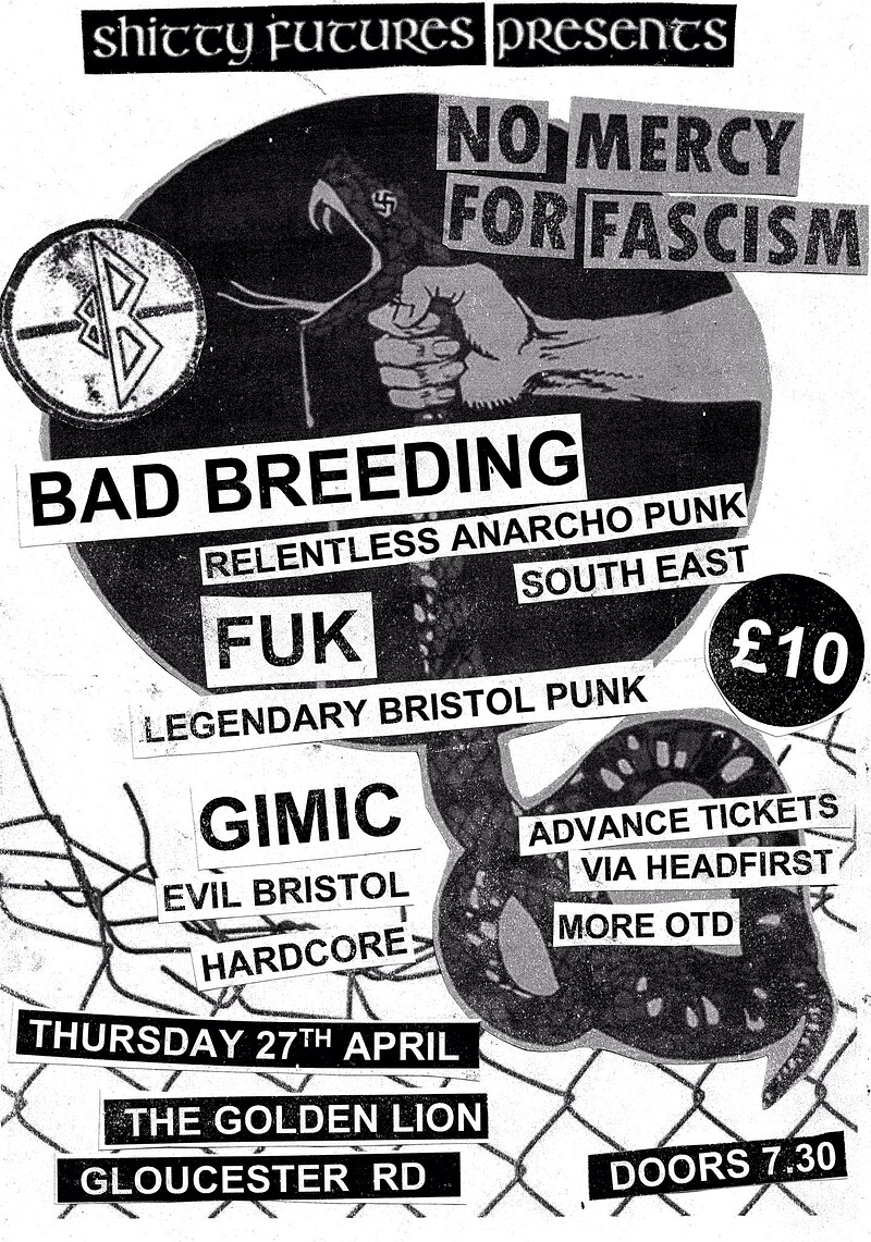 BAD BREEDING, F.U.K. and GIMIC at The Golden Lion