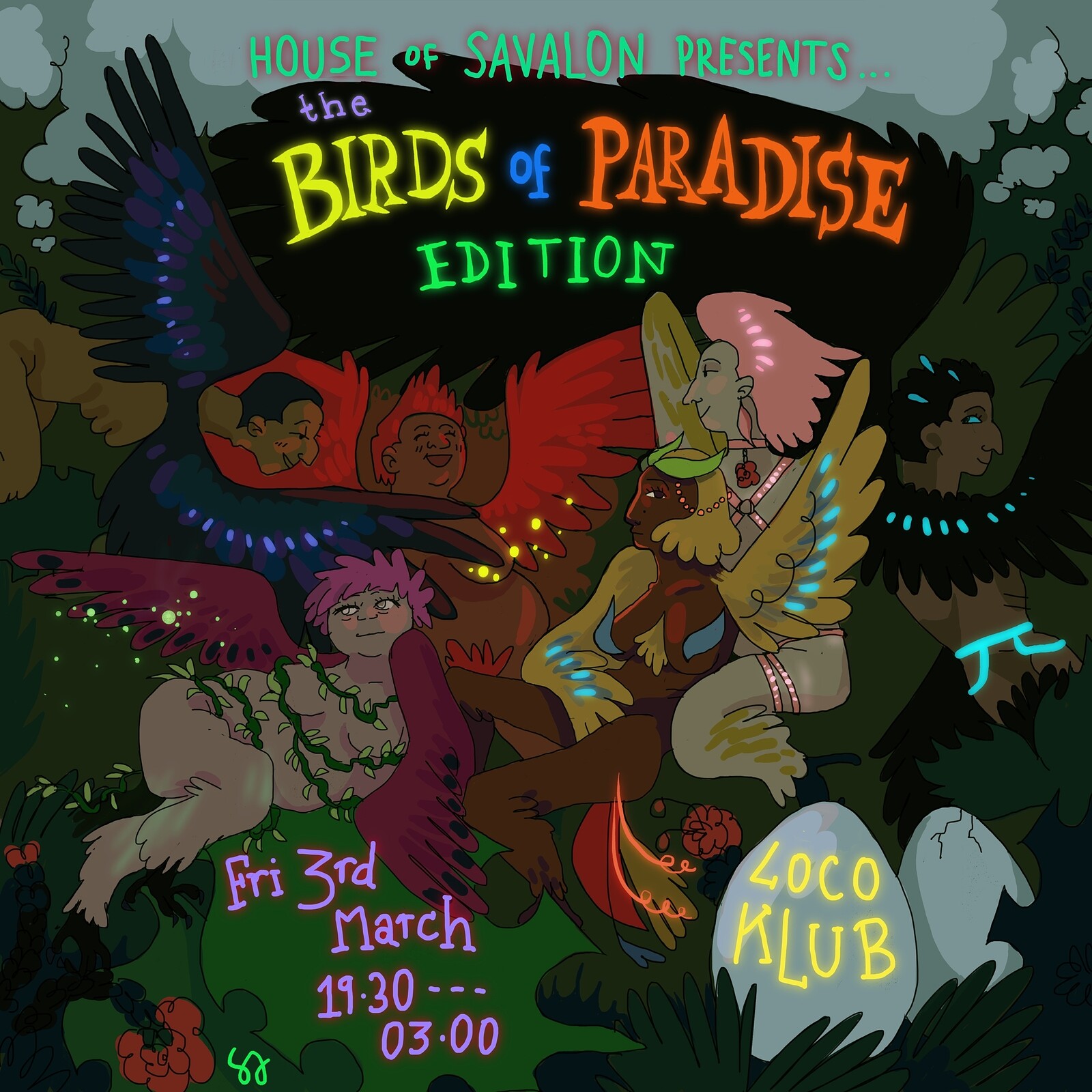 HoS Presents: The Birds of Paradise Edition at Loco Klub