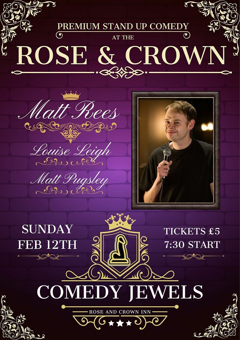 Comedy Jewels at Rose and Crown, Bristol