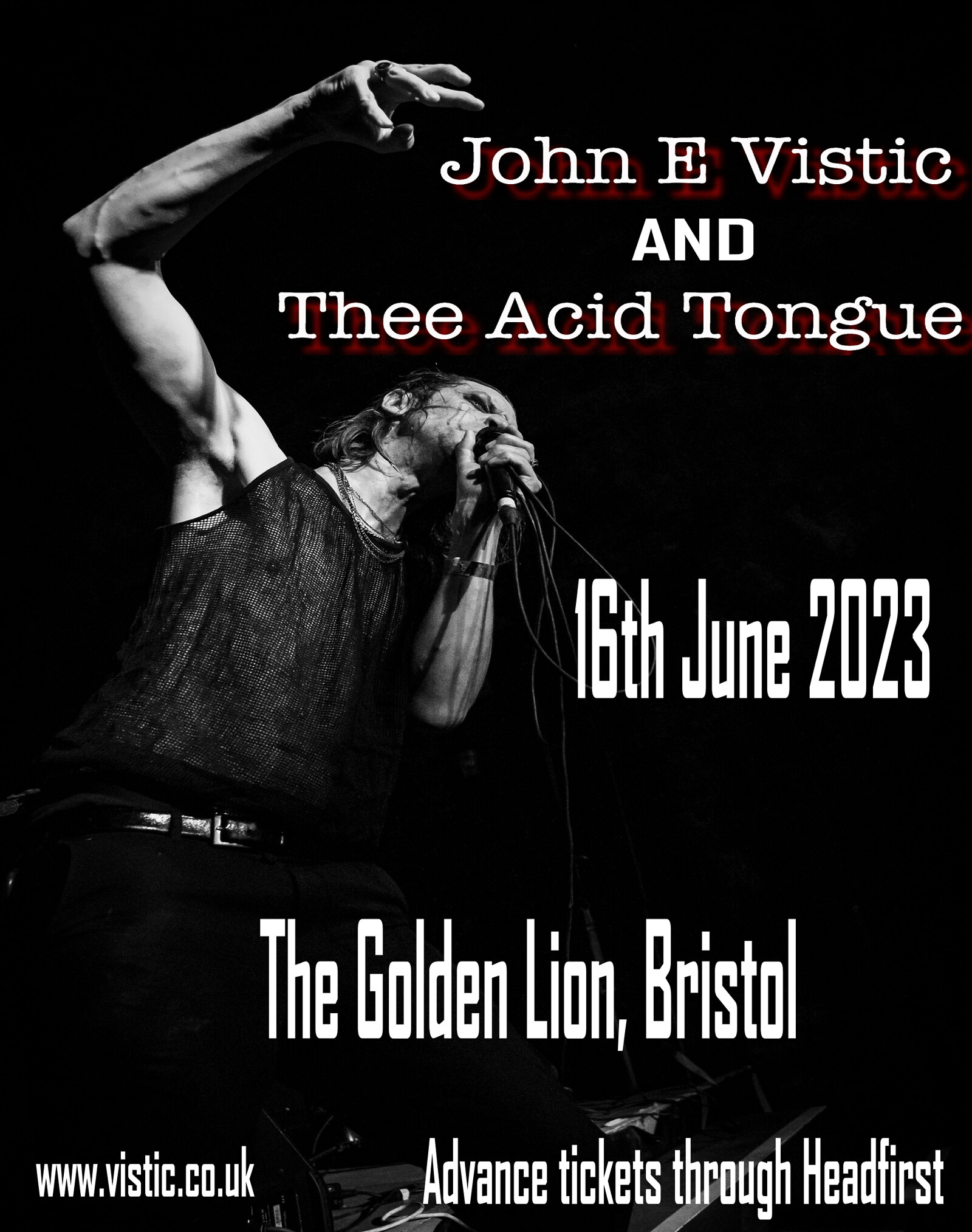 JOHN E VISTIC and THEE ACID TONGUE at The Golden Lion
