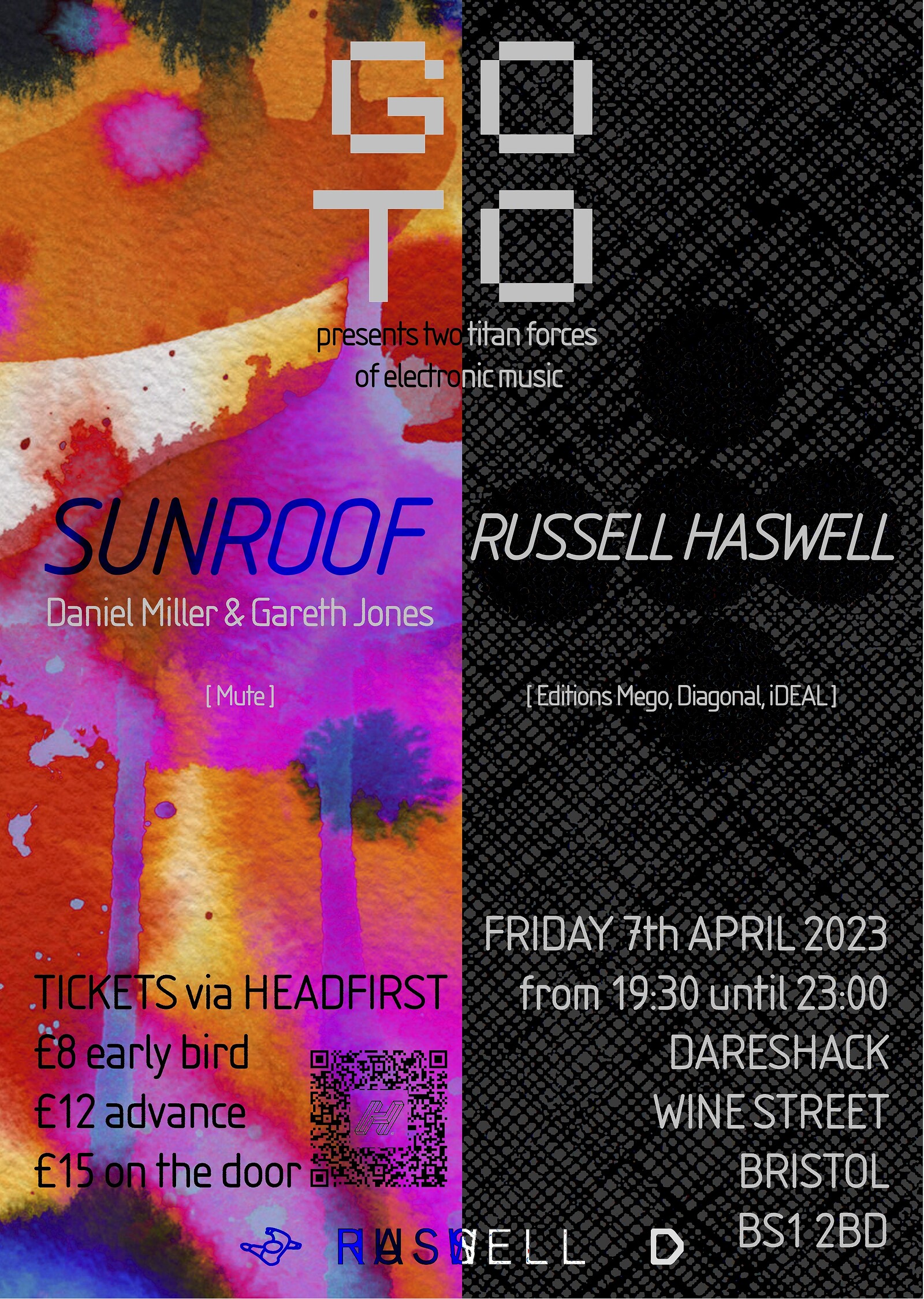 SUNROOF and RUSSELL HASWELL presented by GOTO at Dareshack