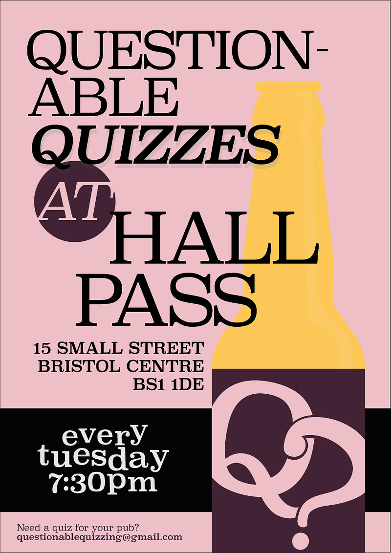Questionable Quizzes Pub Quiz at Hall Pass