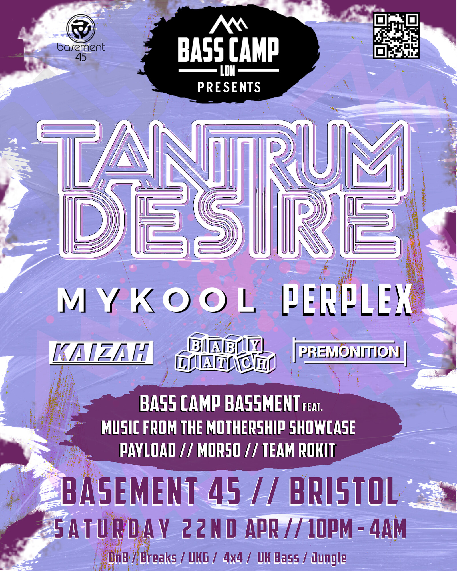 Bass Camp Presents: Tantrum Desire, MYKOOL & more at Basement 45