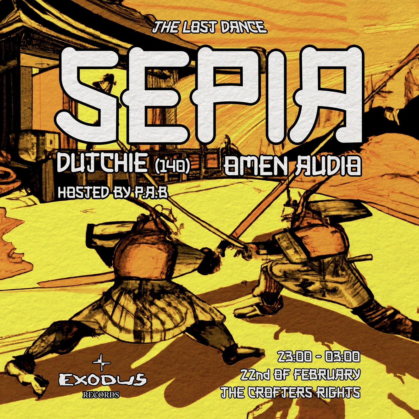 Exodus Records: Sepia, Dutchie   & Omen Audio at Crofters Rights