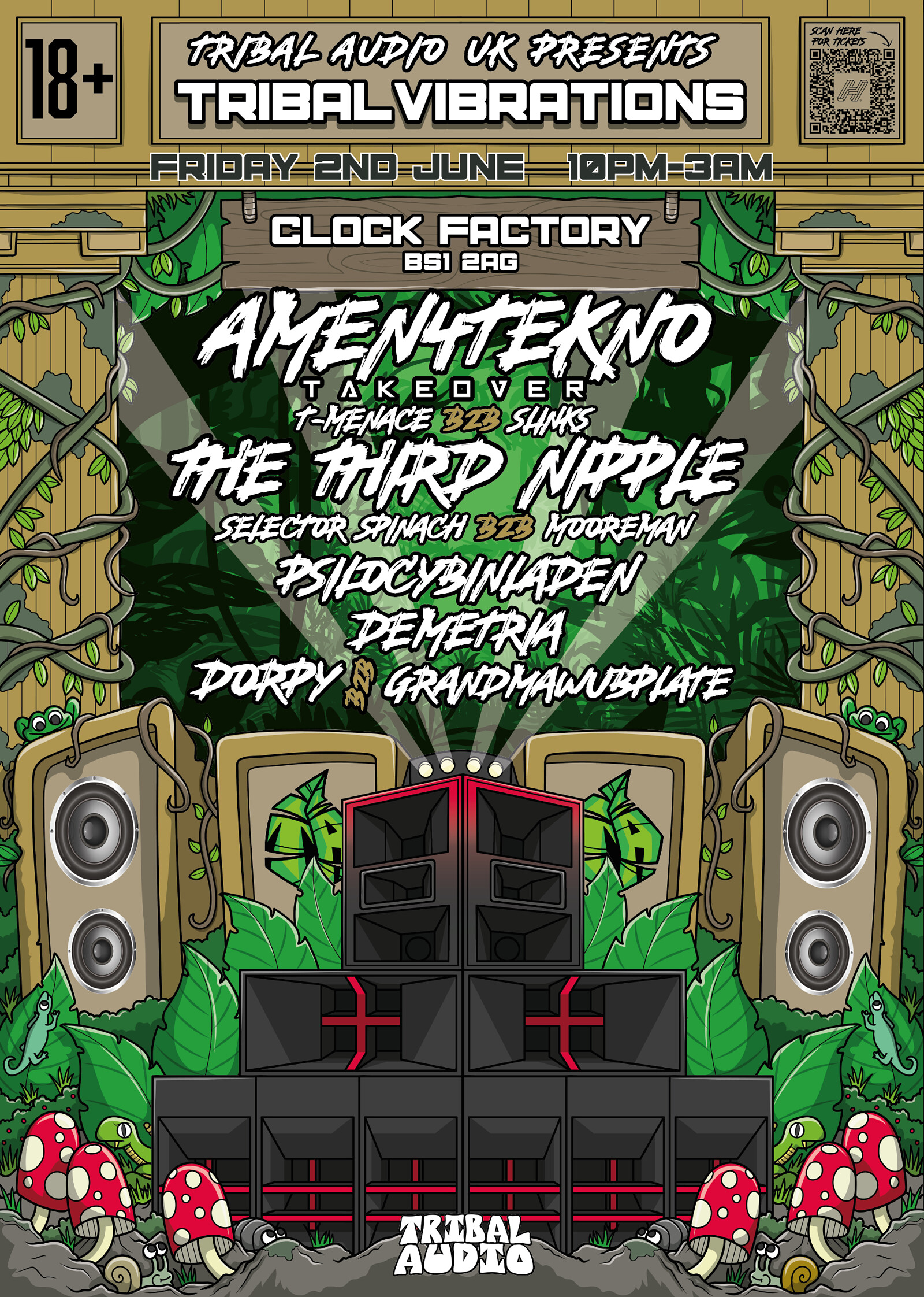 Tribal Audio UK Presents - Tribal Vibrations at Clock Factory
